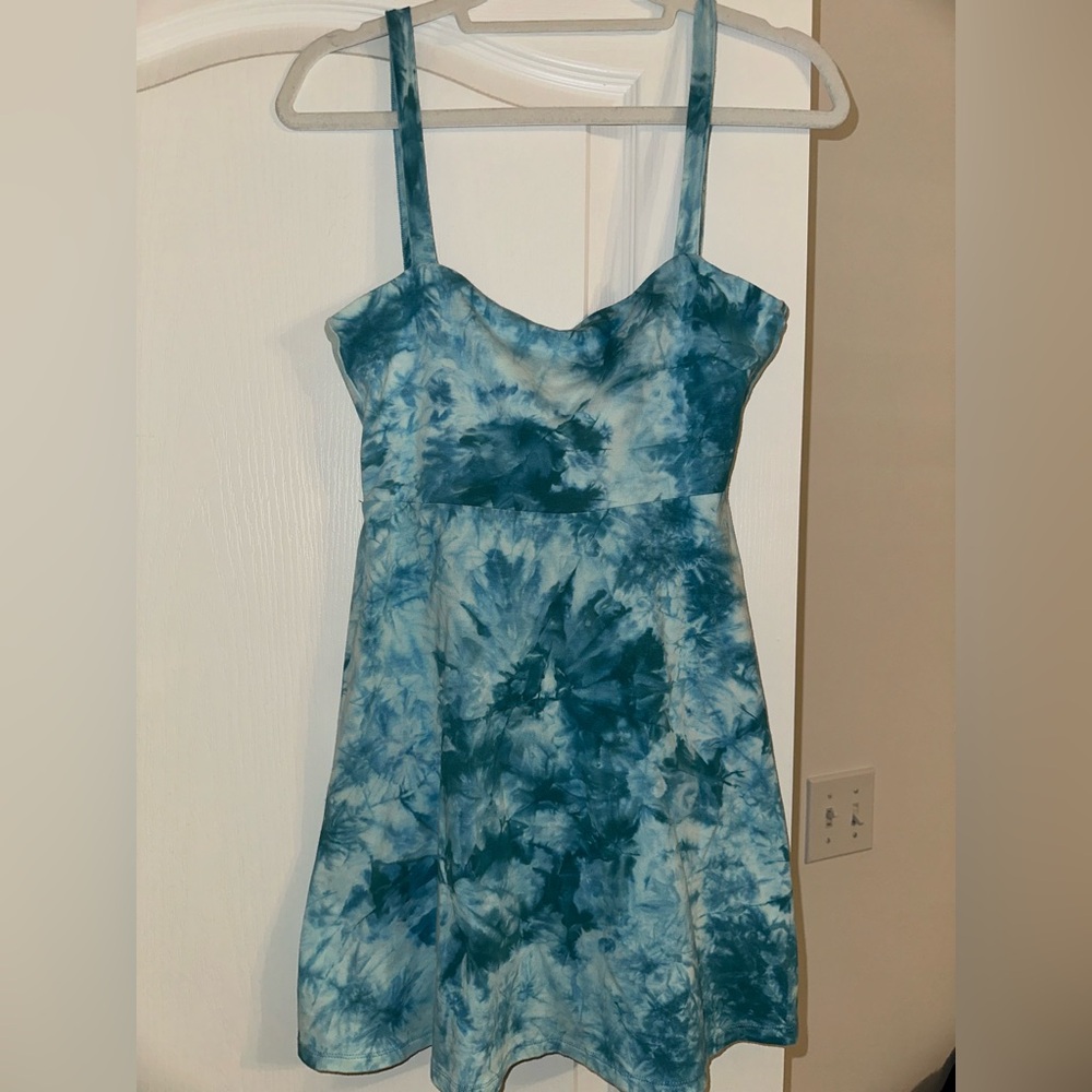 NWOT blue tie dye dress